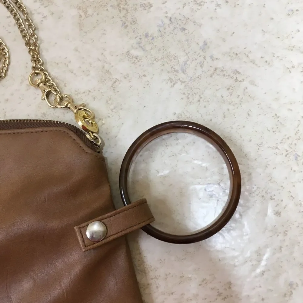 ‎MUD PIE CROSSBODY/WRISTLET BAG IN BROWN